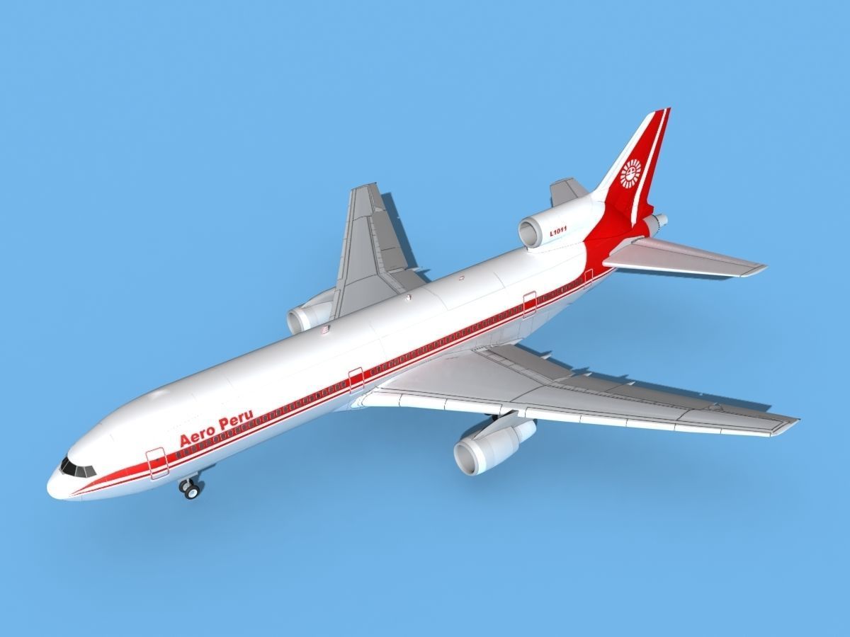 Lockheed L-1011 TriStar Aero Peru 3D model_10