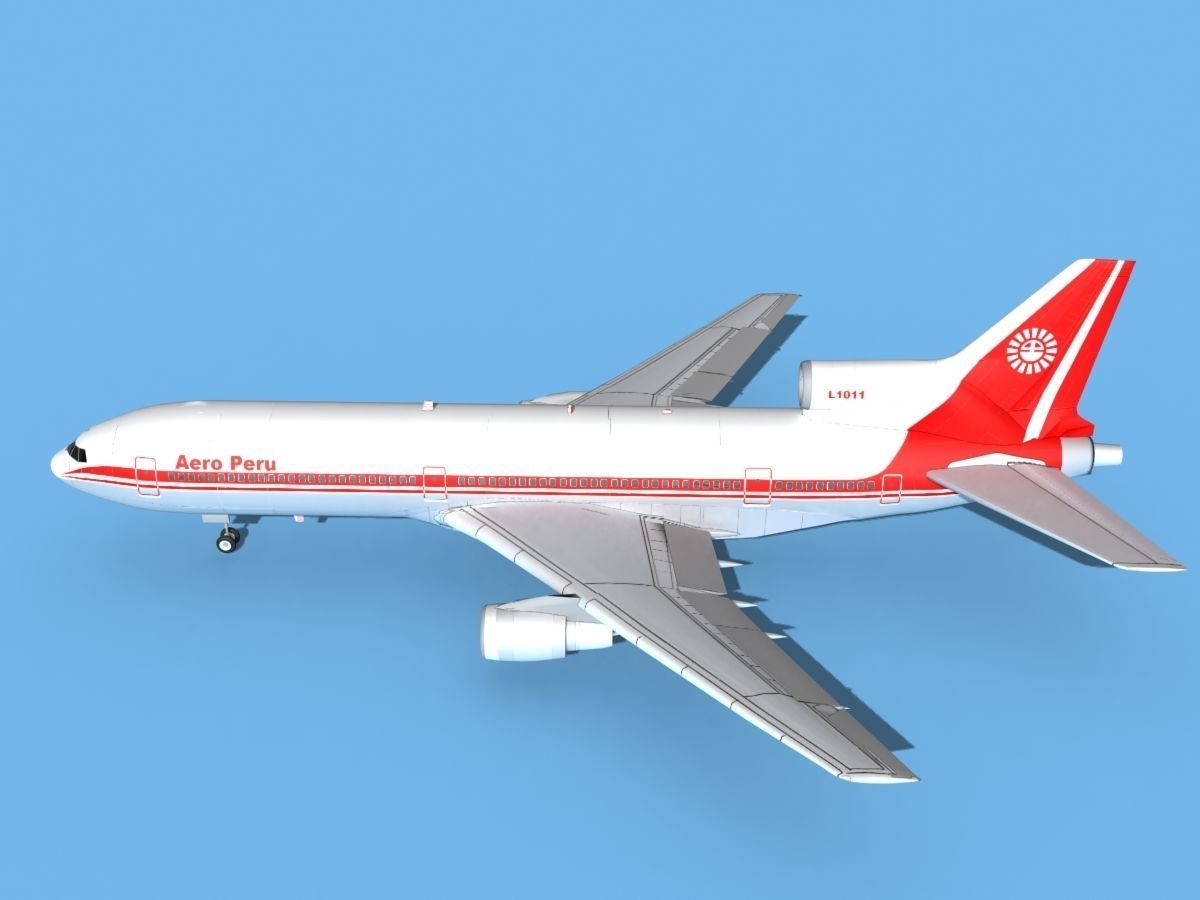 Lockheed L-1011 TriStar Aero Peru 3D model_9