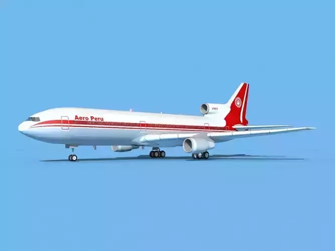 Lockheed L-1011 TriStar Aero Peru 3D model