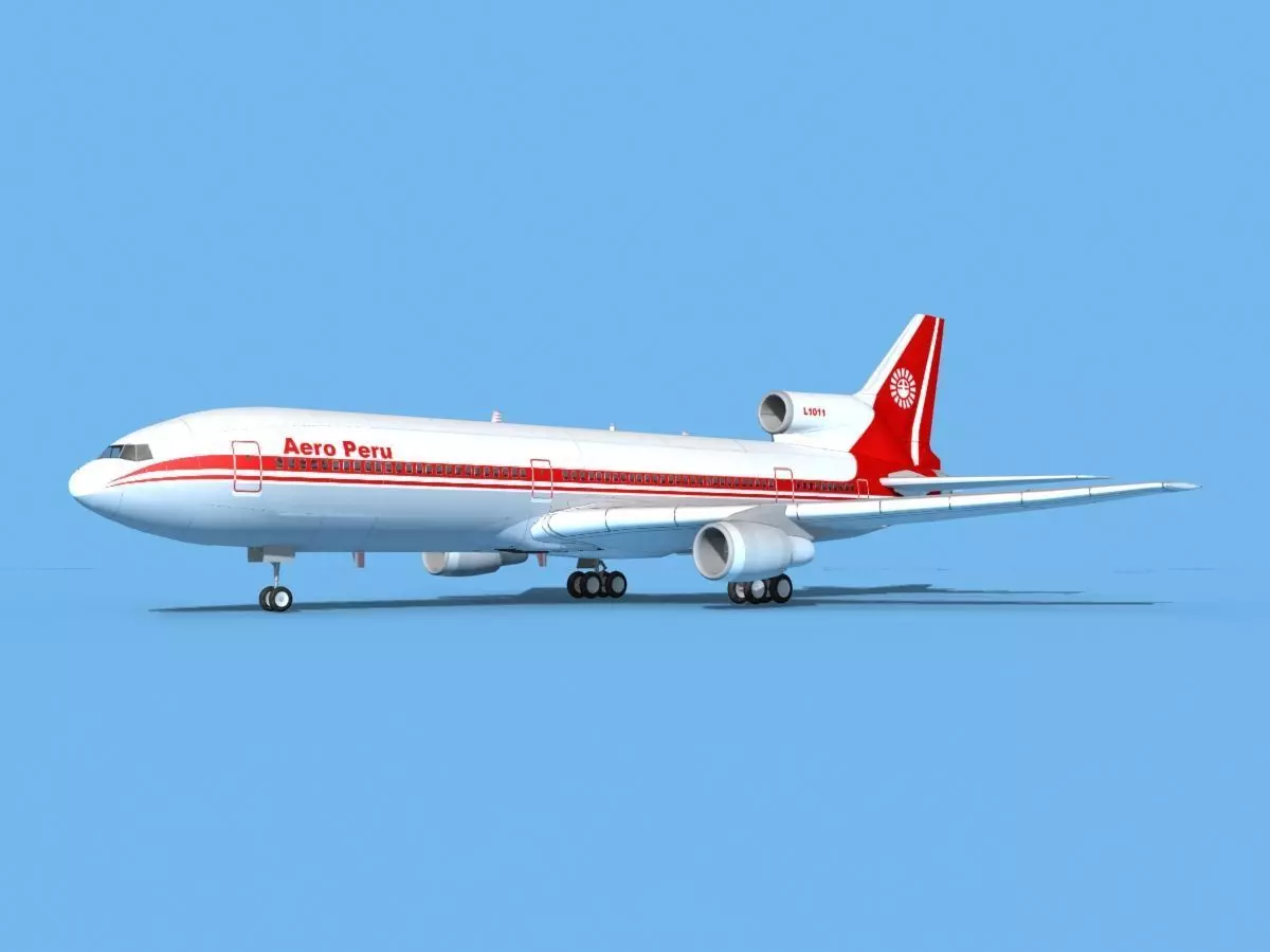 Lockheed L-1011 TriStar Aero Peru 3D model_0
