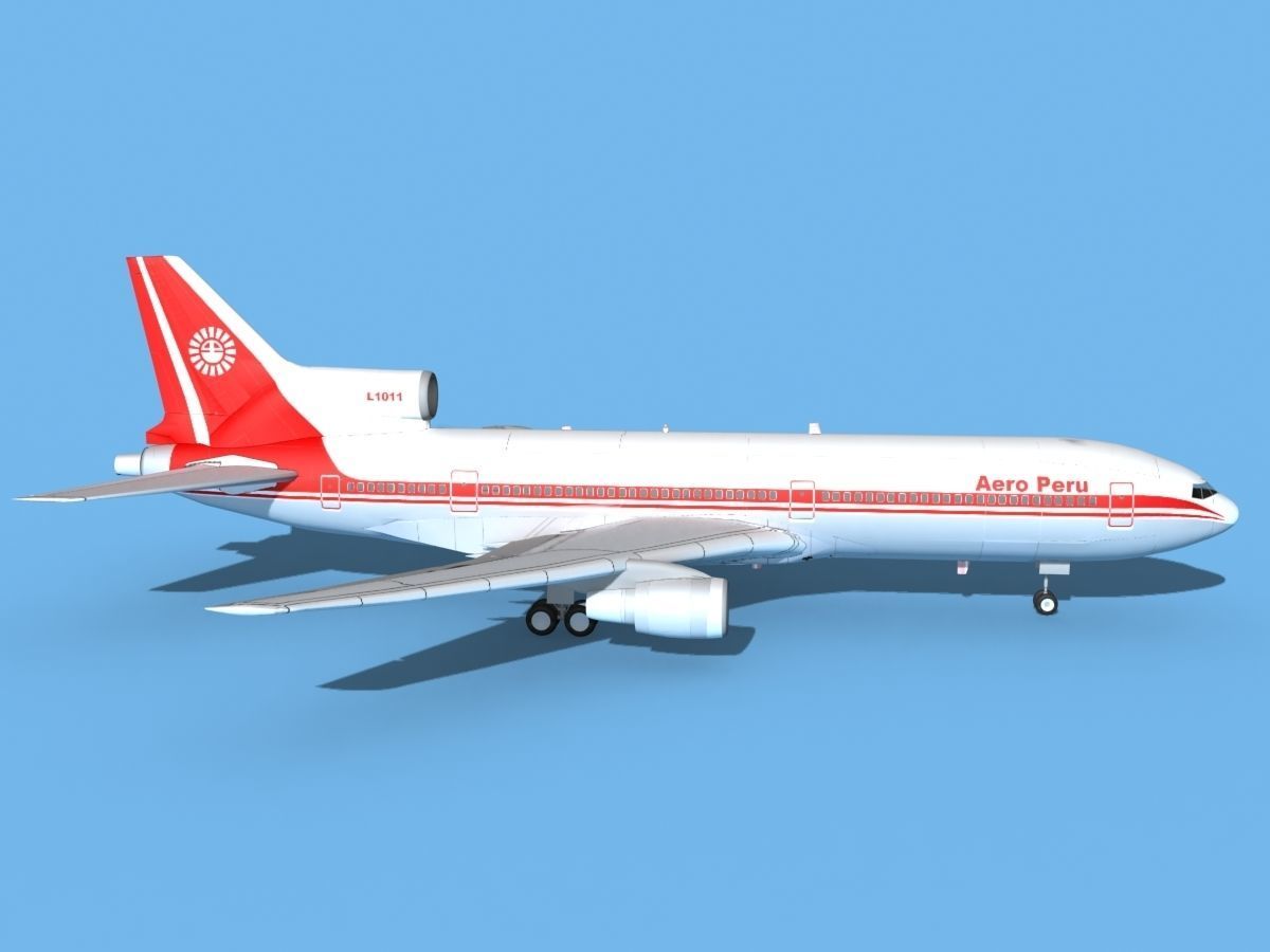Lockheed L-1011 TriStar Aero Peru 3D model_4