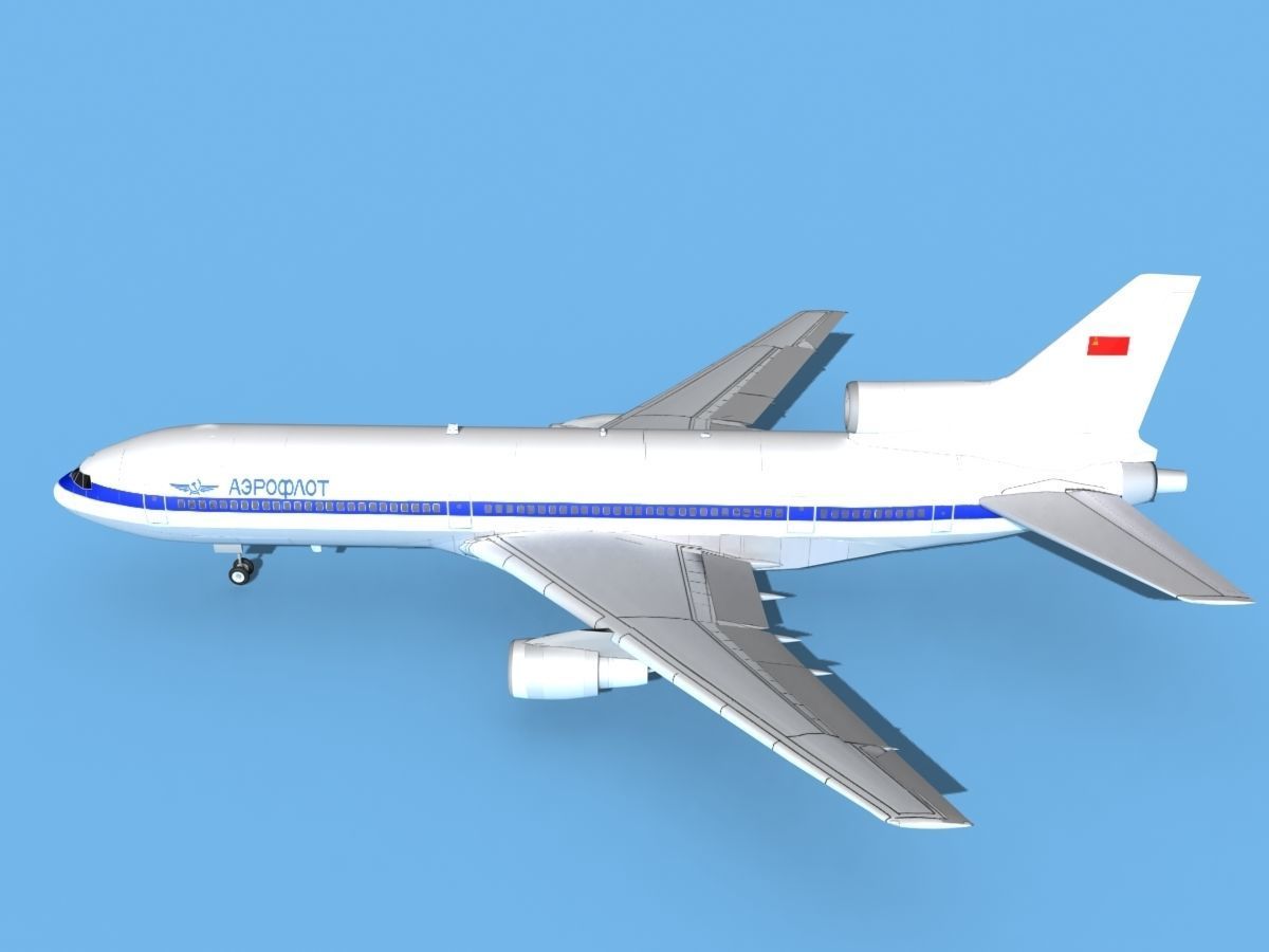 Lockheed L-1011 TriStar Aeroflot 3D model_9