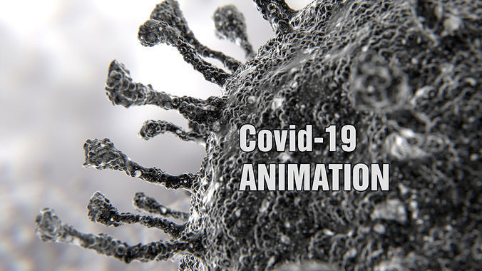 Corona Virus COVID-19 PBR Animation 3D model