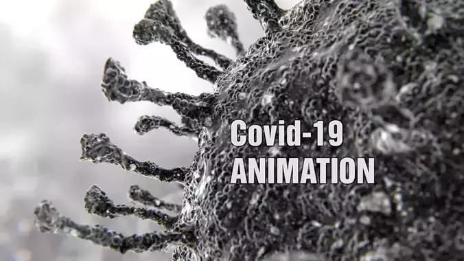 Corona Virus COVID-19 PBR Animation 3D model