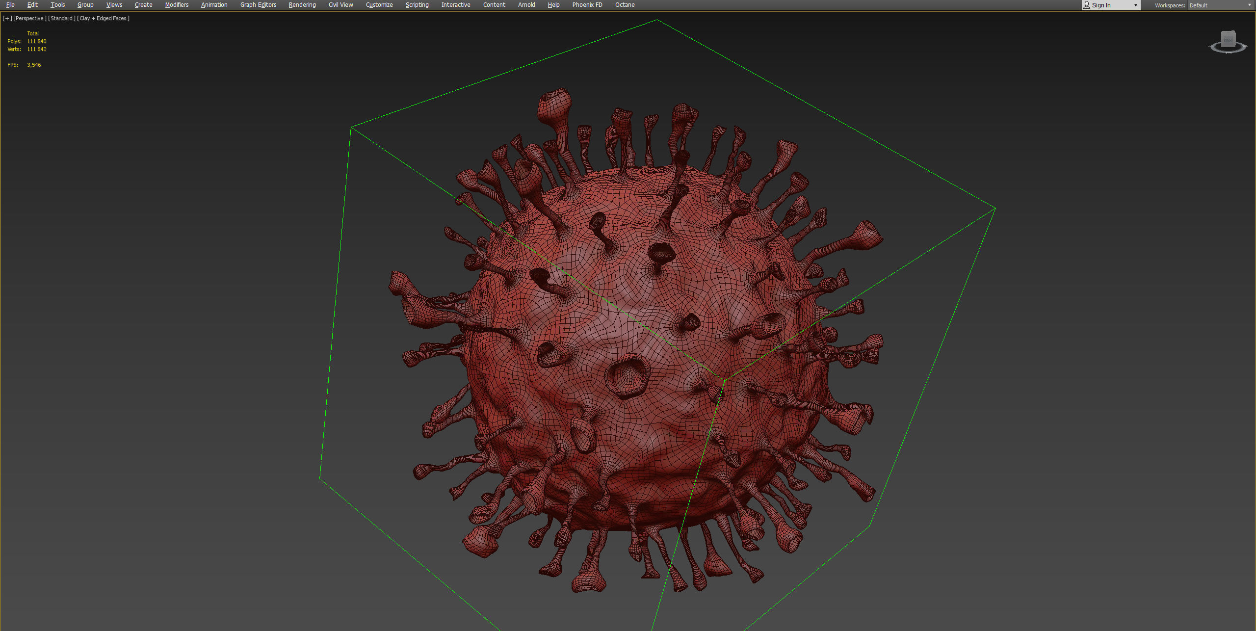 Corona Virus COVID-19 PBR Animation 3D model_11