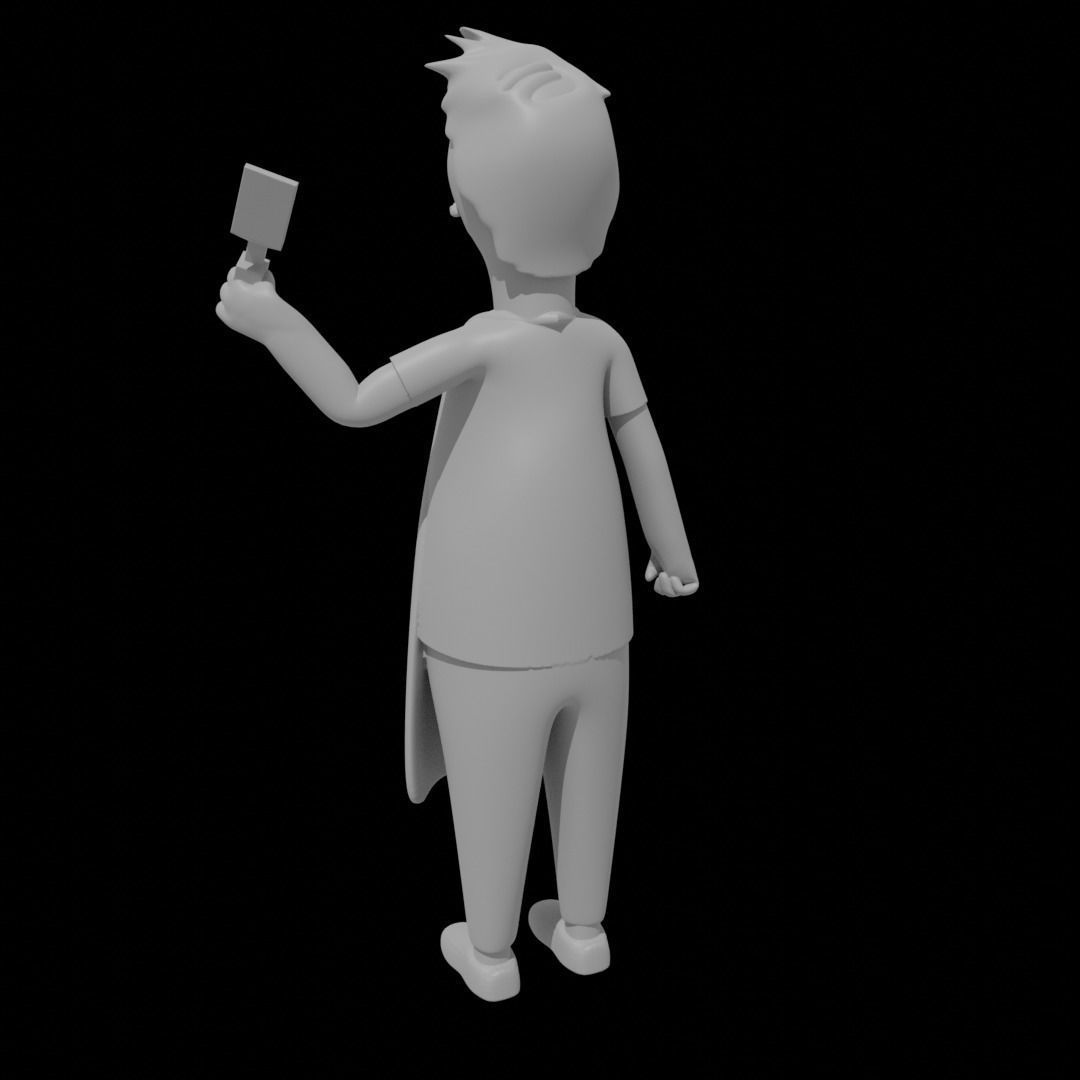 Bob Belcher Bobs burgers 3D rigged model Blender Free 3D model_6