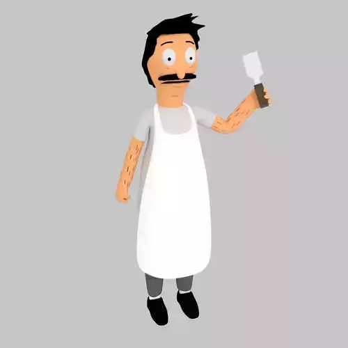 Bob Belcher Bobs burgers 3D rigged model Blender Free 3D model