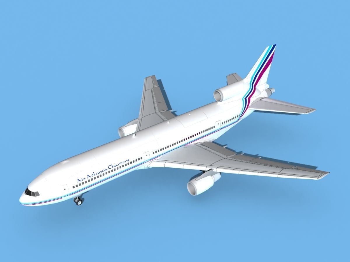Lockheed L-1011 TriStar Air Atlanta 3D model_10