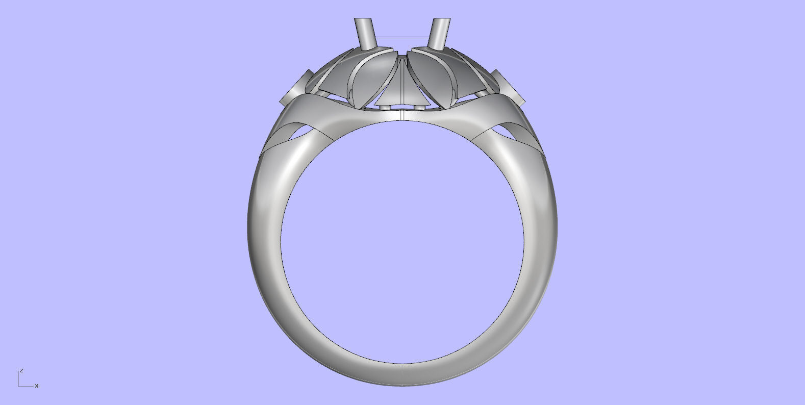 Antique Engangement Ring 3D print model_1