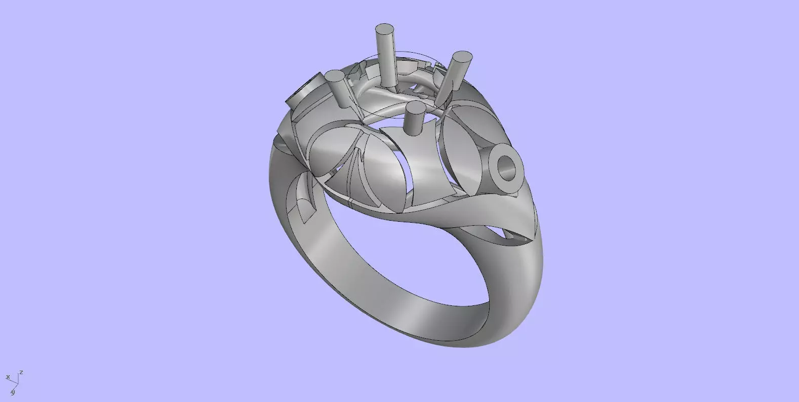 Antique Engangement Ring 3D print model_0