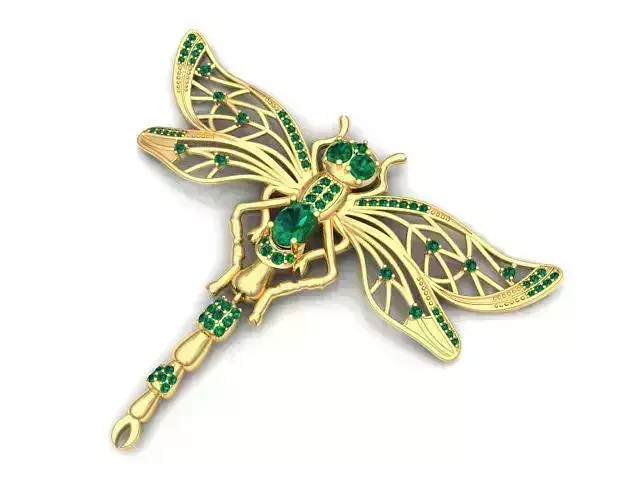 brooches emerald dragonfly brooch