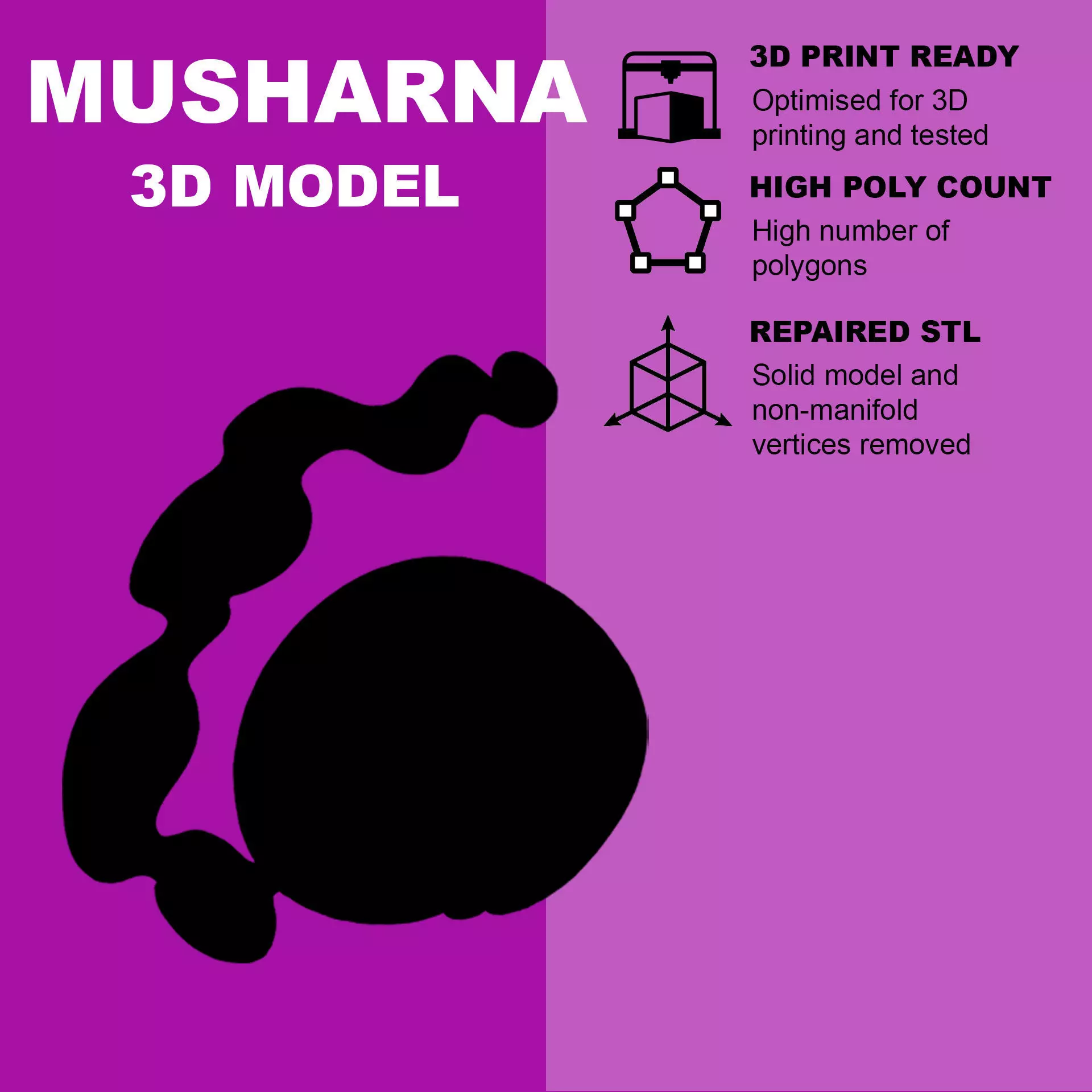 Pokemon - Musharna 3D print model