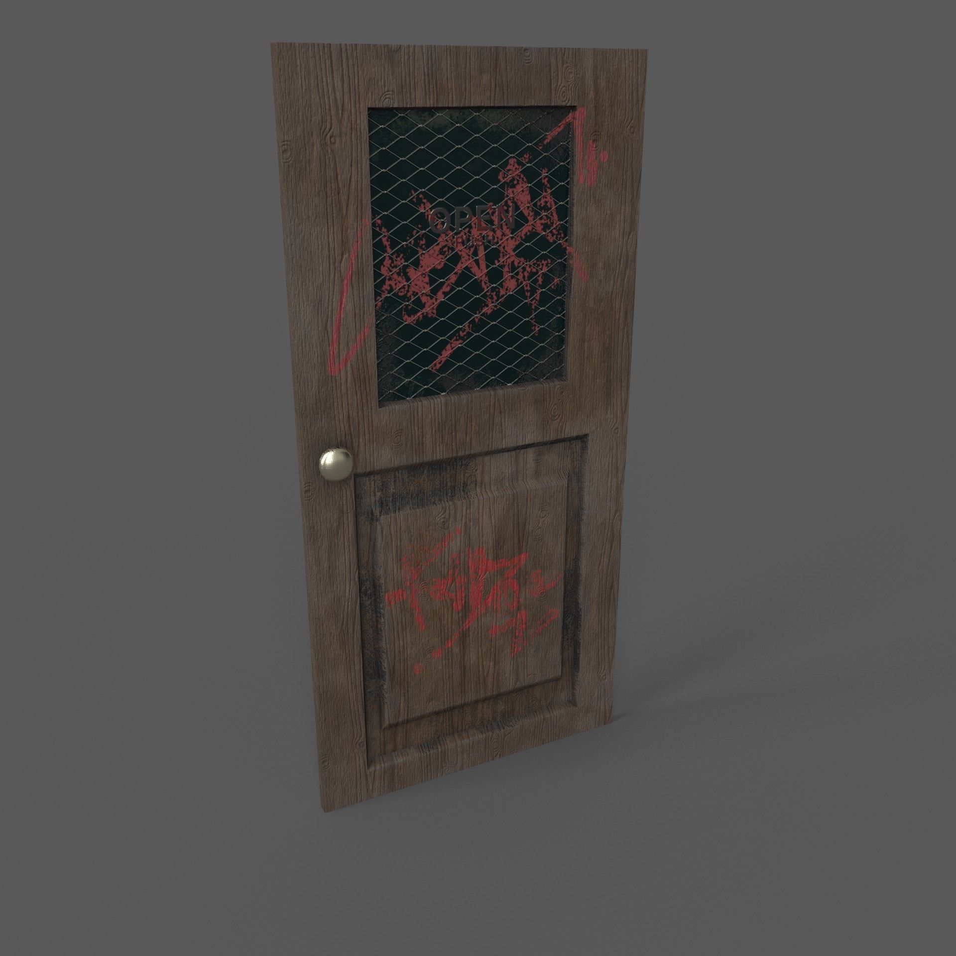 Sci-fi doors Low-poly 3D model_2