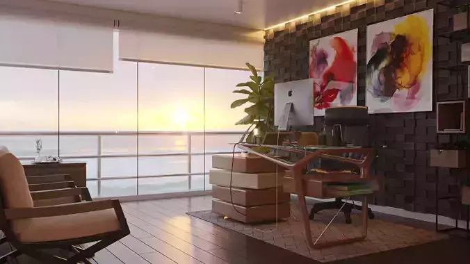 Office Scene Interior 