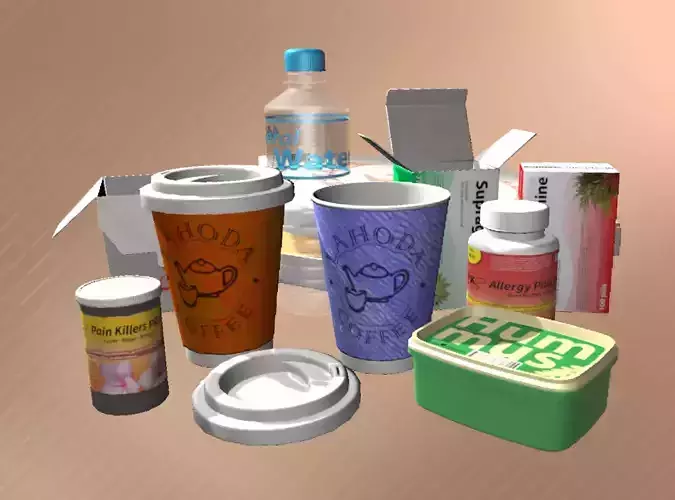 Environment Props Low-poly 3D model