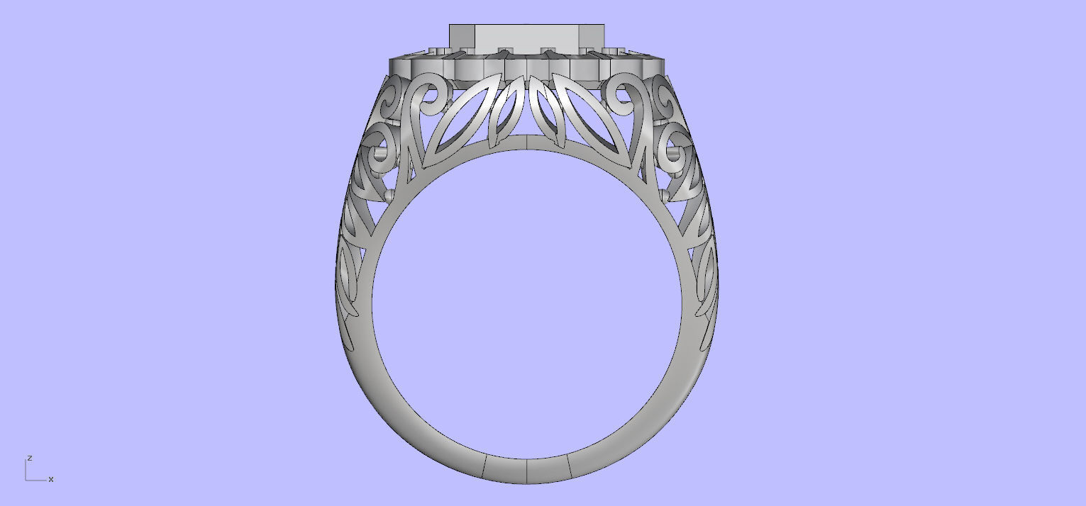 Antique Engangement Ring 3D print model_1