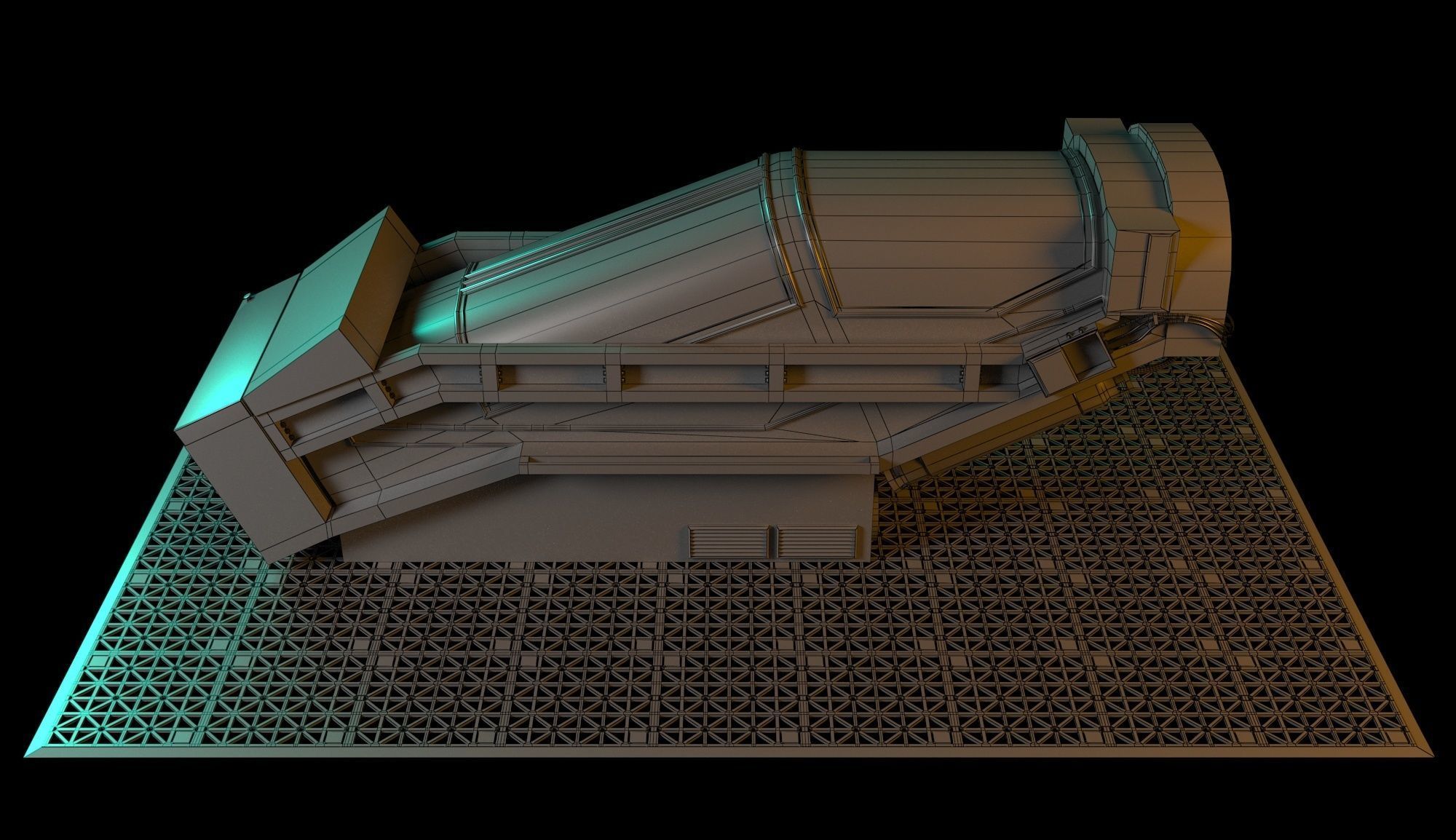 Hyper sleep chamber Aliens 3D model_12