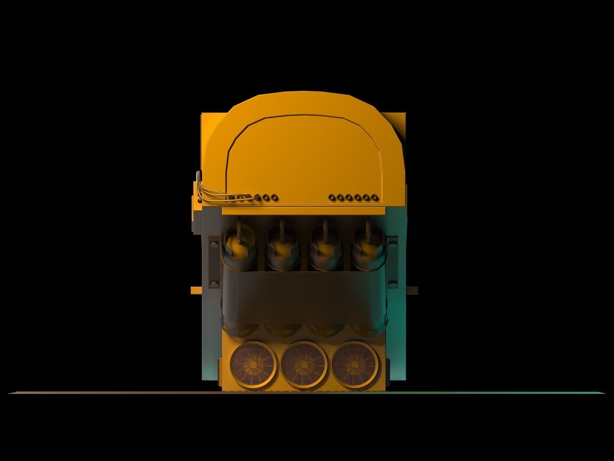 Hyper sleep chamber Aliens 3D model_6