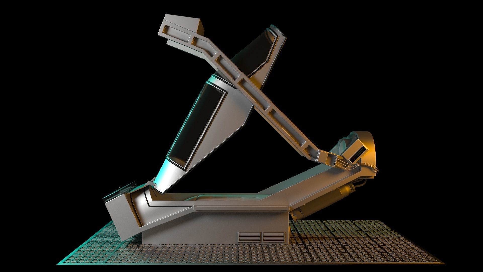 Hyper sleep chamber Aliens 3D model_8