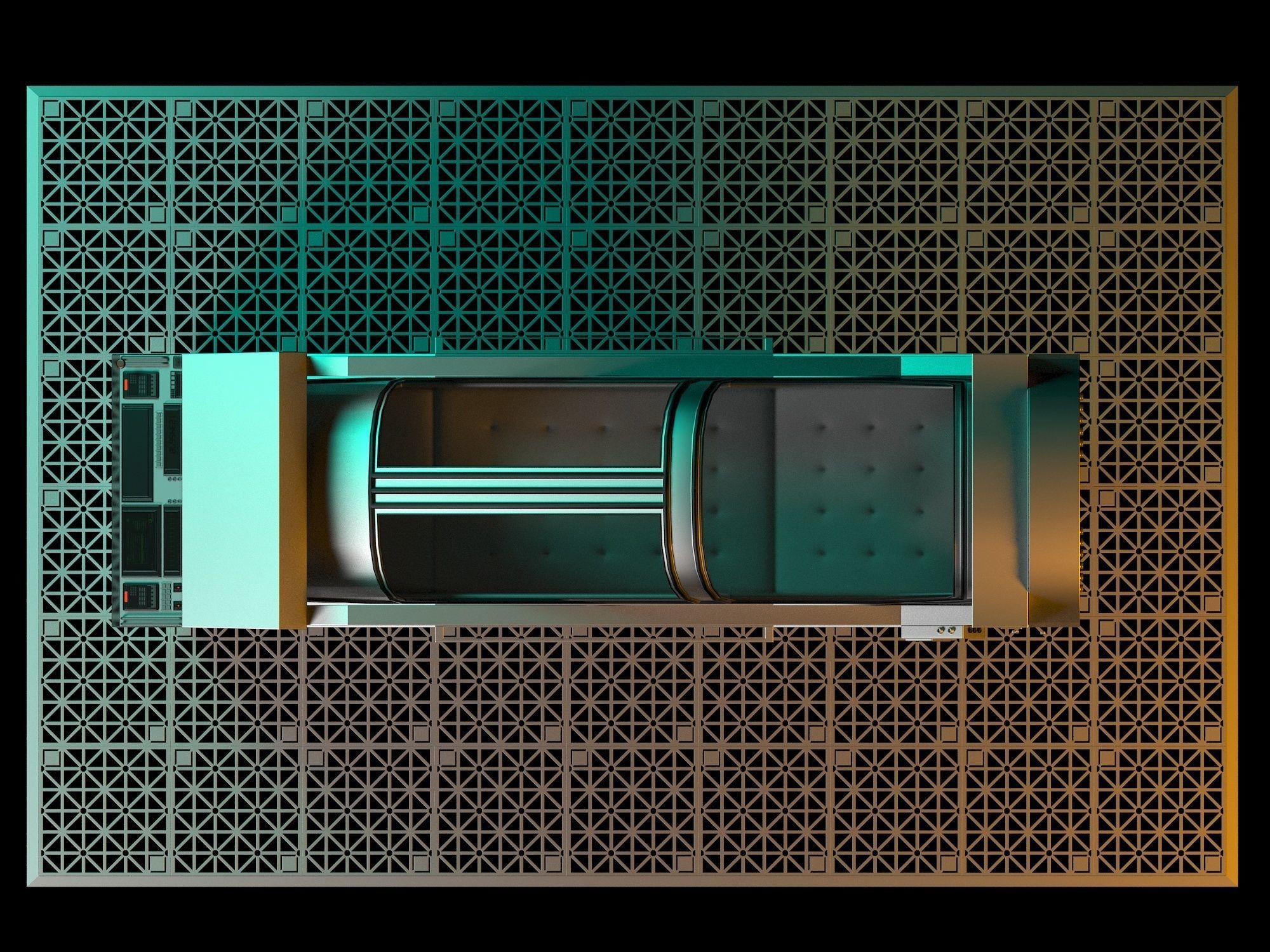 Hyper sleep chamber Aliens 3D model_4