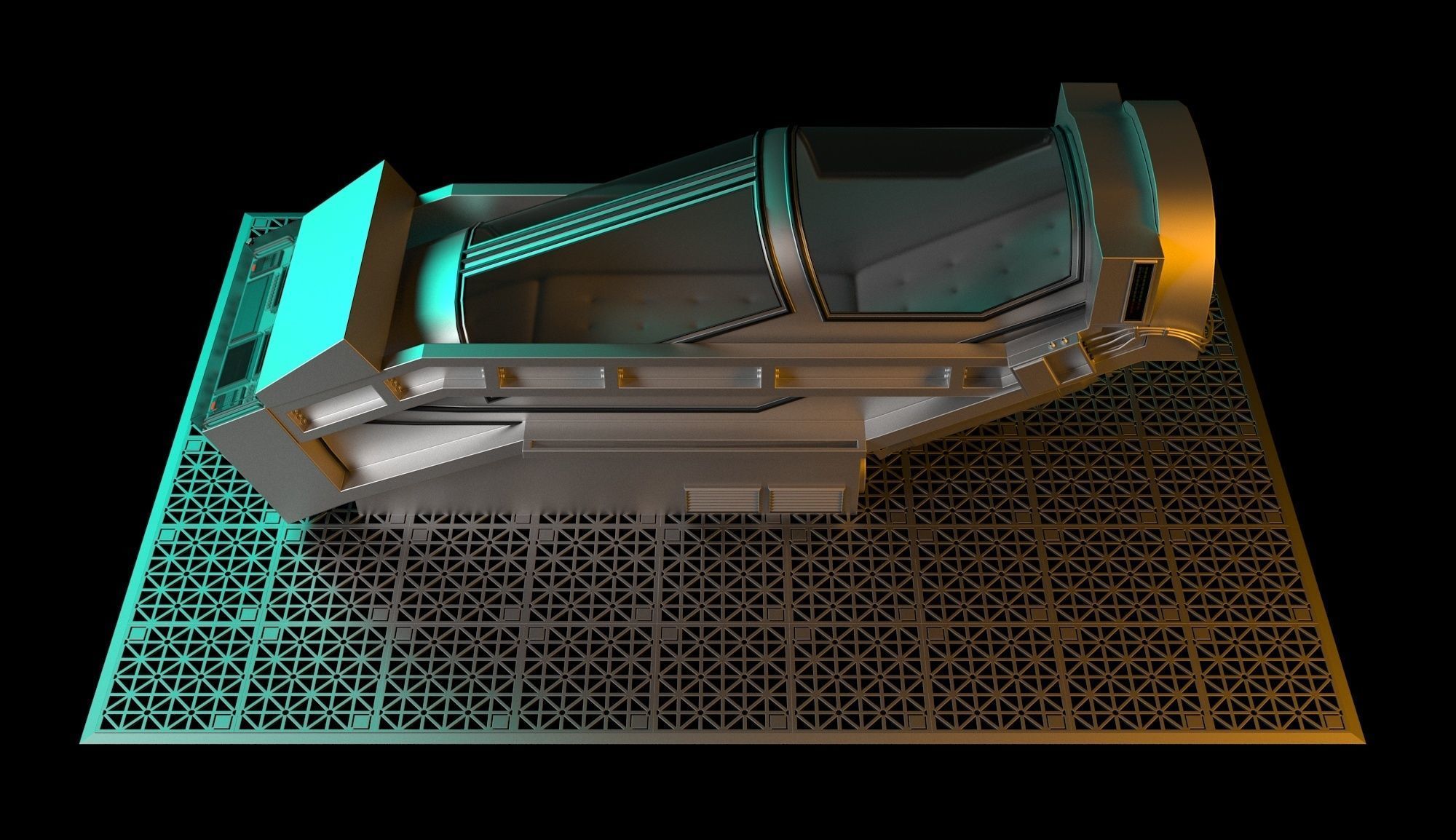 Hyper sleep chamber Aliens 3D model_1