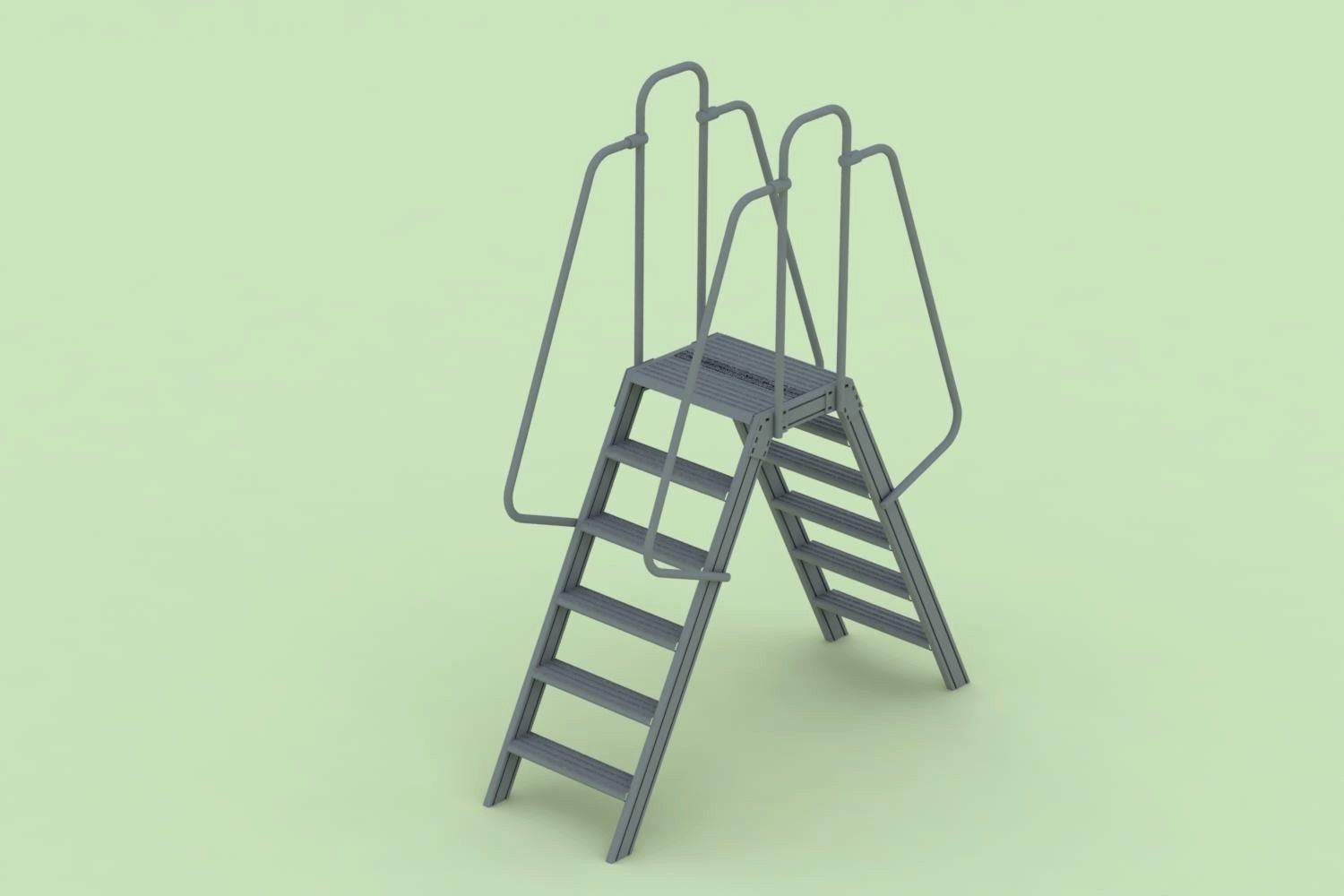 Double Sided Step Ladder 3D model_3
