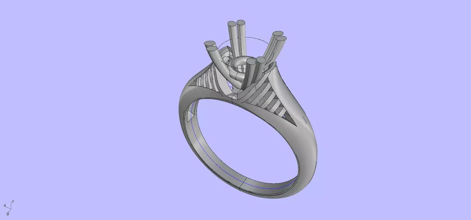 Antique Engangement Ring 3D print model_0