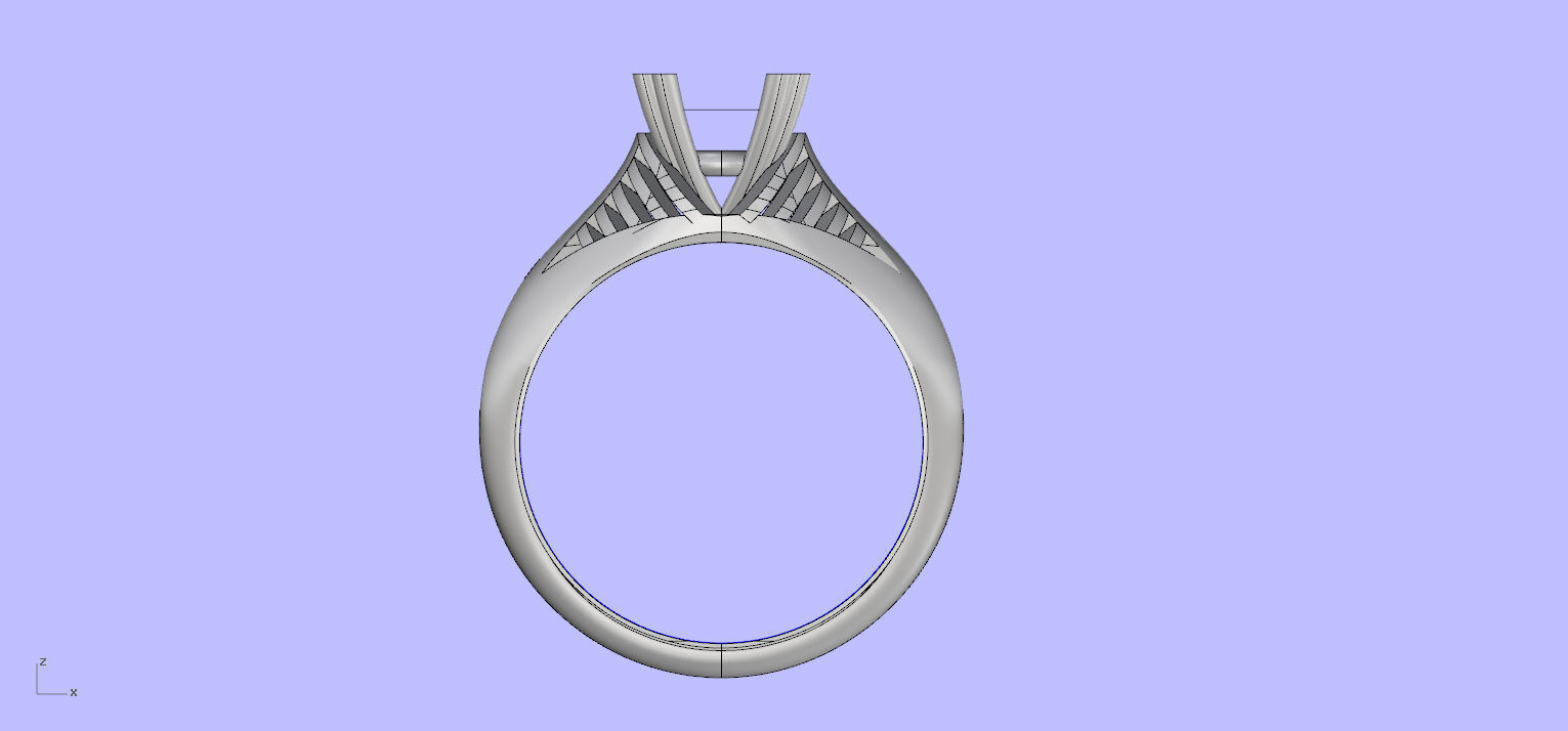 Antique Engangement Ring 3D print model_1