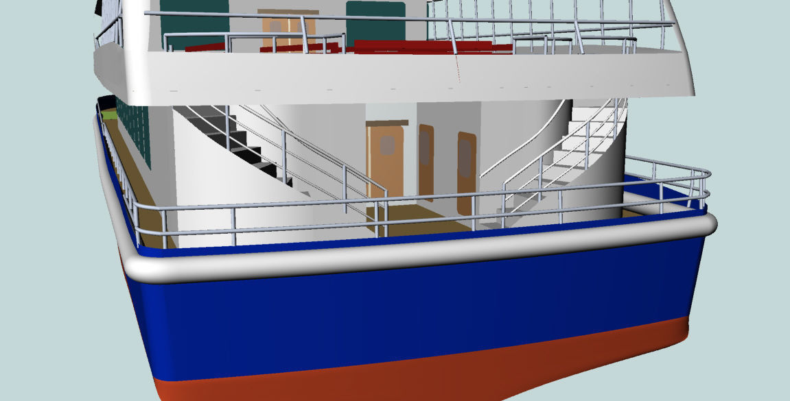 Passenger trip ship 3D model_3