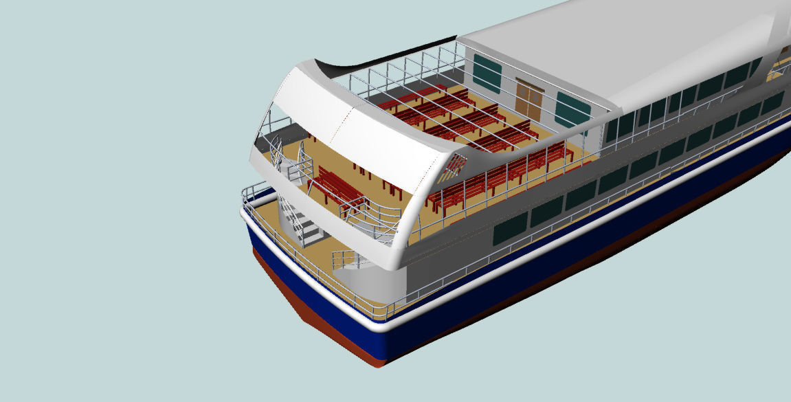Passenger trip ship 3D model_6