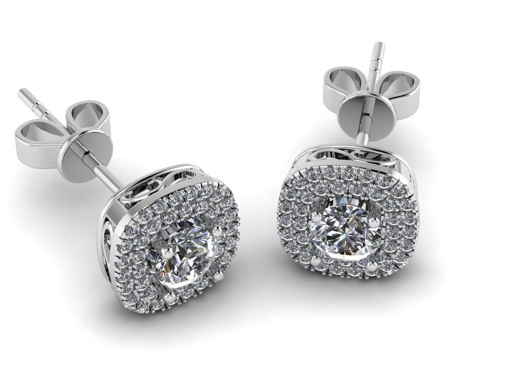 Diamond Jewelry Earring 5mm STONE 003 3D print model_11