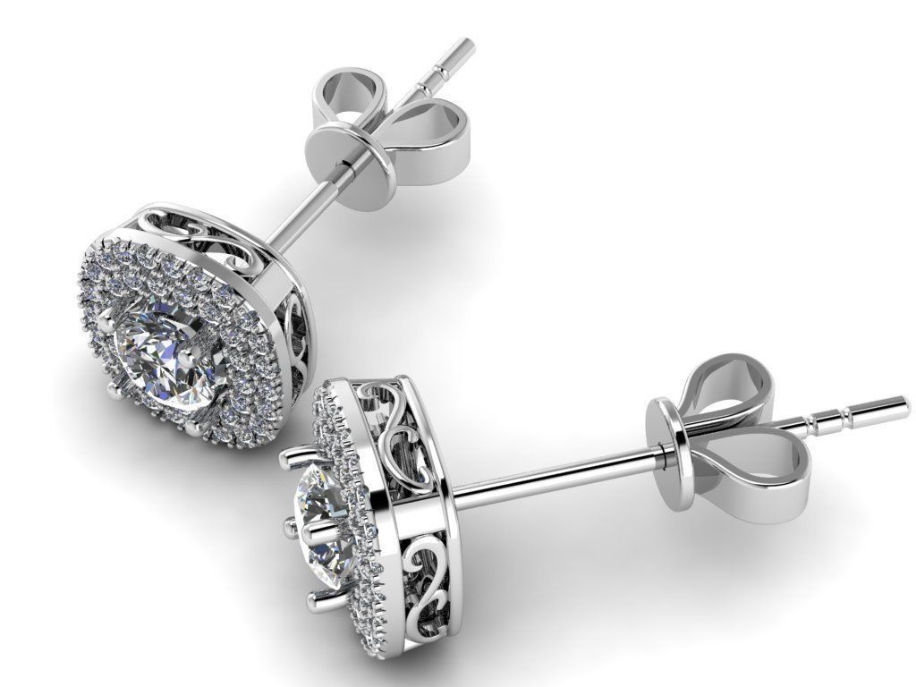 Diamond Jewelry Earring 5mm STONE 003 3D print model_12