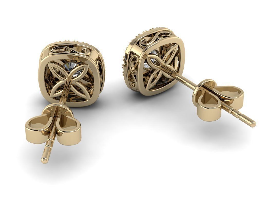 Diamond Jewelry Earring 5mm STONE 003 3D print model_8