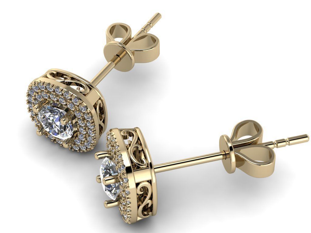 Diamond Jewelry Earring 5mm STONE 003 3D print model_19