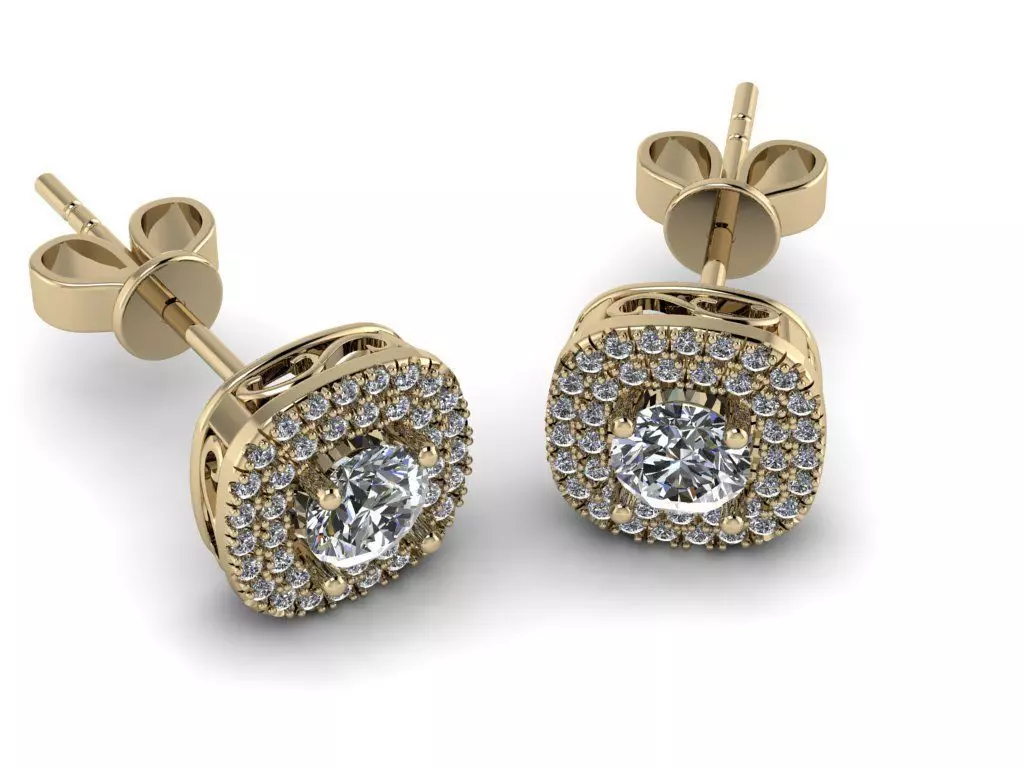 Diamond Jewelry Earring 5mm STONE 003 3D print model_0