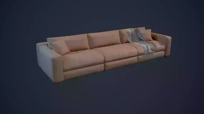 Sofa PBR Game Ready Model Low-poly 3D