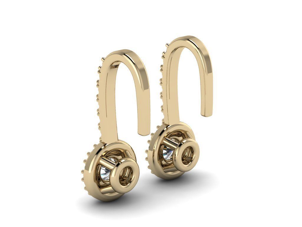 Diamond Jewelry Earring 3mm STONE 004 3D print model_18