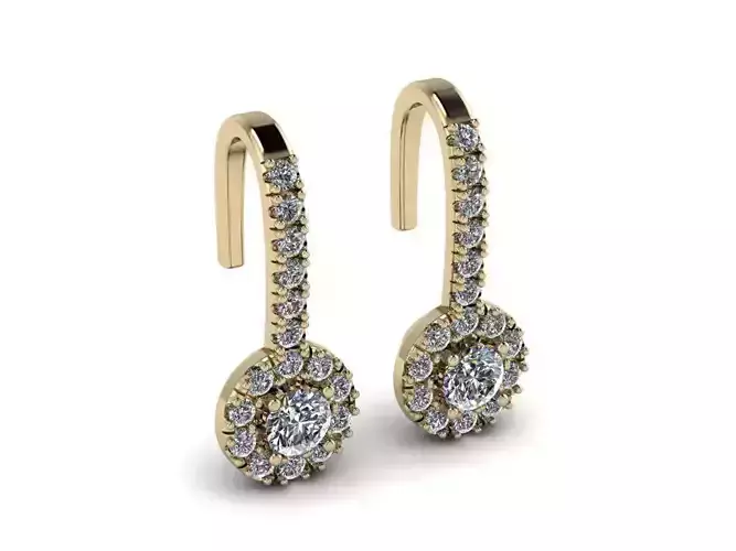 Diamond Jewelry Earring 3mm STONE 004 3D print model