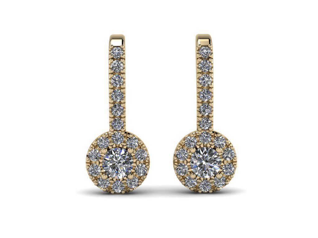 Diamond Jewelry Earring 3mm STONE 004 3D print model_5