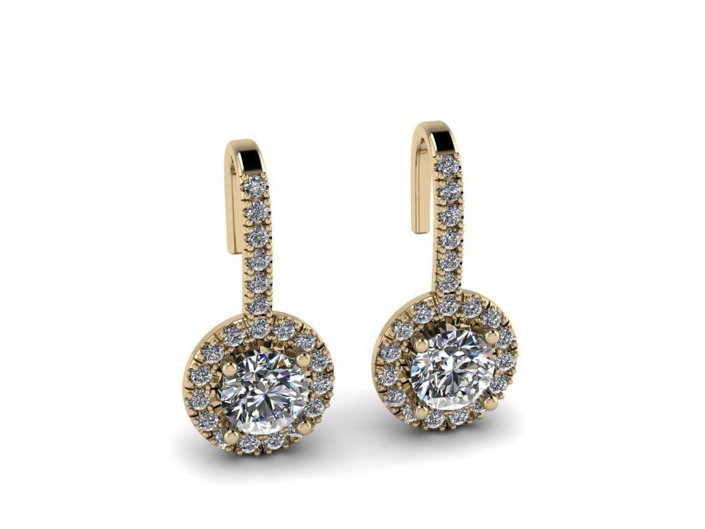 Diamond Jewelry Earring 5mm STONE 006 Free 3D print model_24