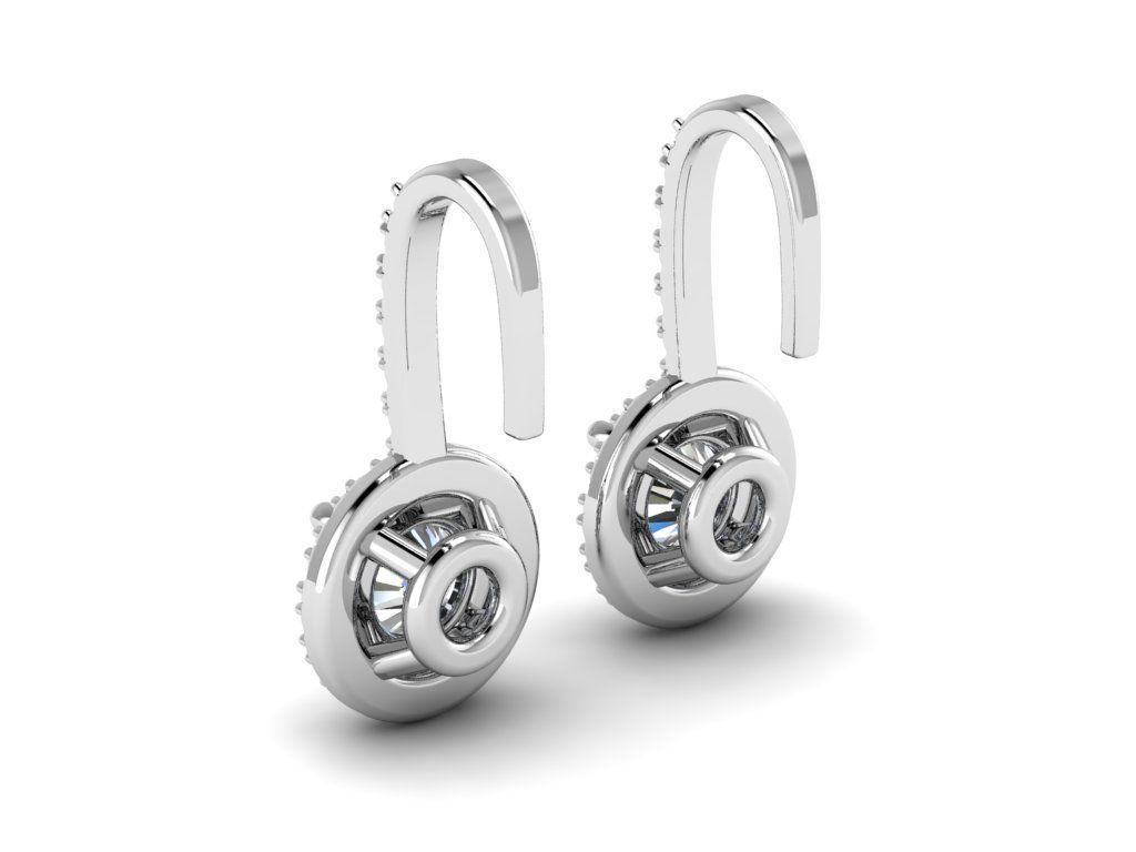 Diamond Jewelry Earring 5mm STONE 006 Free 3D print model_12