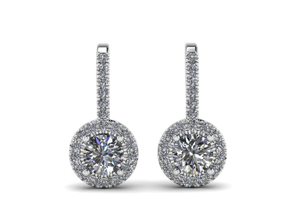 Diamond Jewelry Earring 5mm STONE 006 Free 3D print model_26