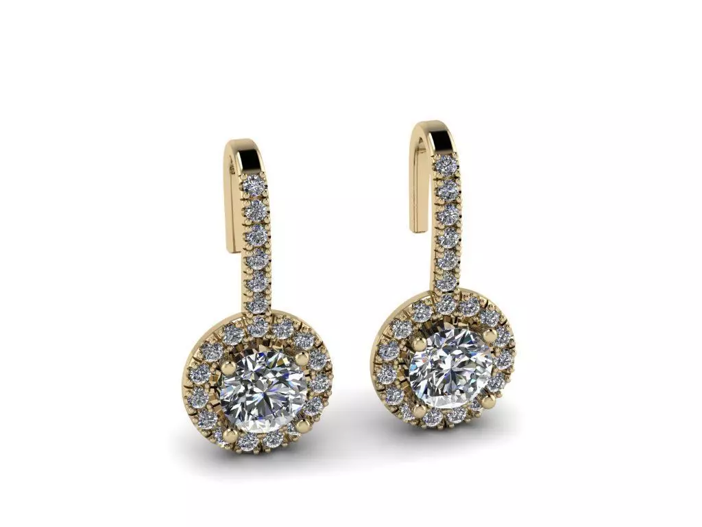 Diamond Jewelry Earring 5mm STONE 006 Free 3D print model_0