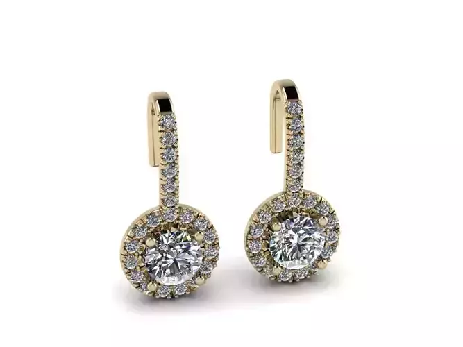 Diamond Jewelry Earring 5mm STONE 006 Free 3D print model