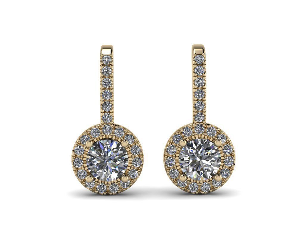 Diamond Jewelry Earring 5mm STONE 006 Free 3D print model_10