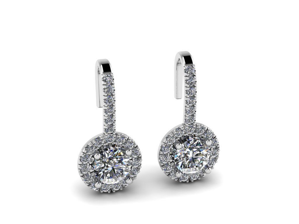 Diamond Jewelry Earring 5mm STONE 006 Free 3D print model_2