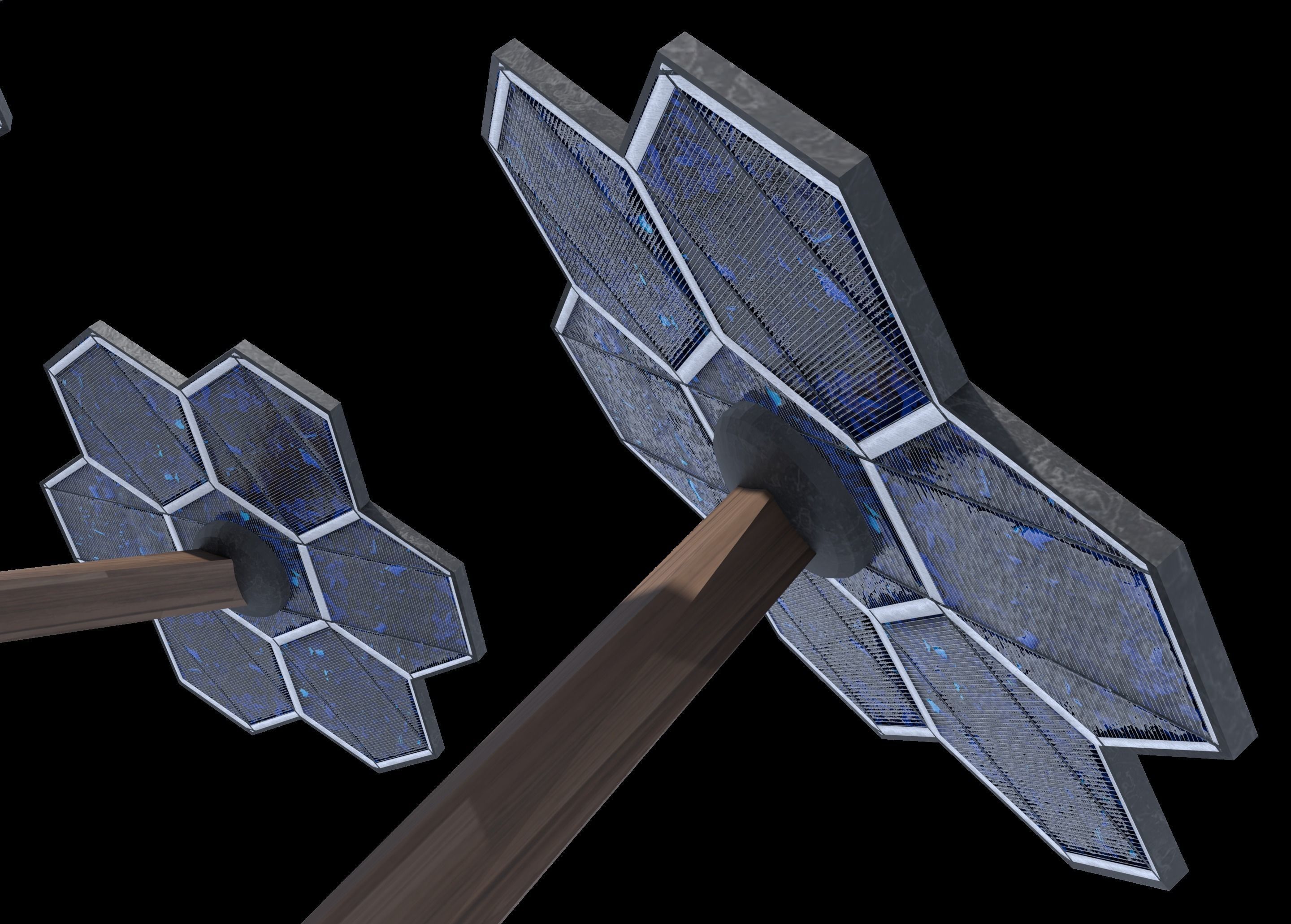 solar energy tree  Low-poly 3D model_13