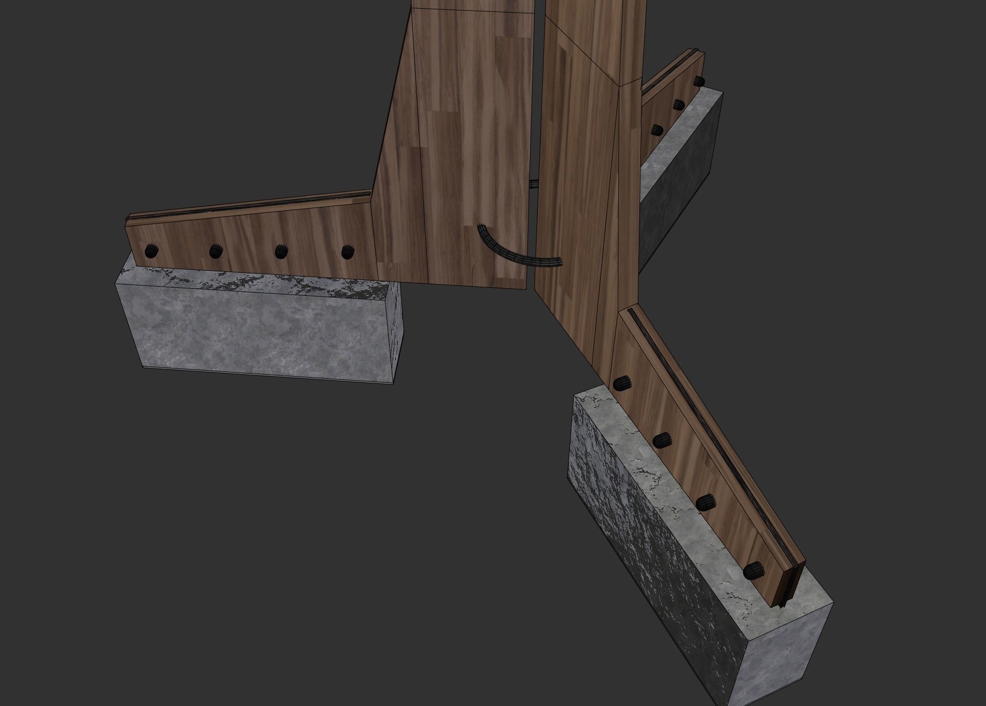 solar energy tree  Low-poly 3D model_7