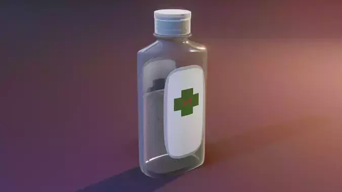 Little Hand Sanitizer Low-poly 3D model