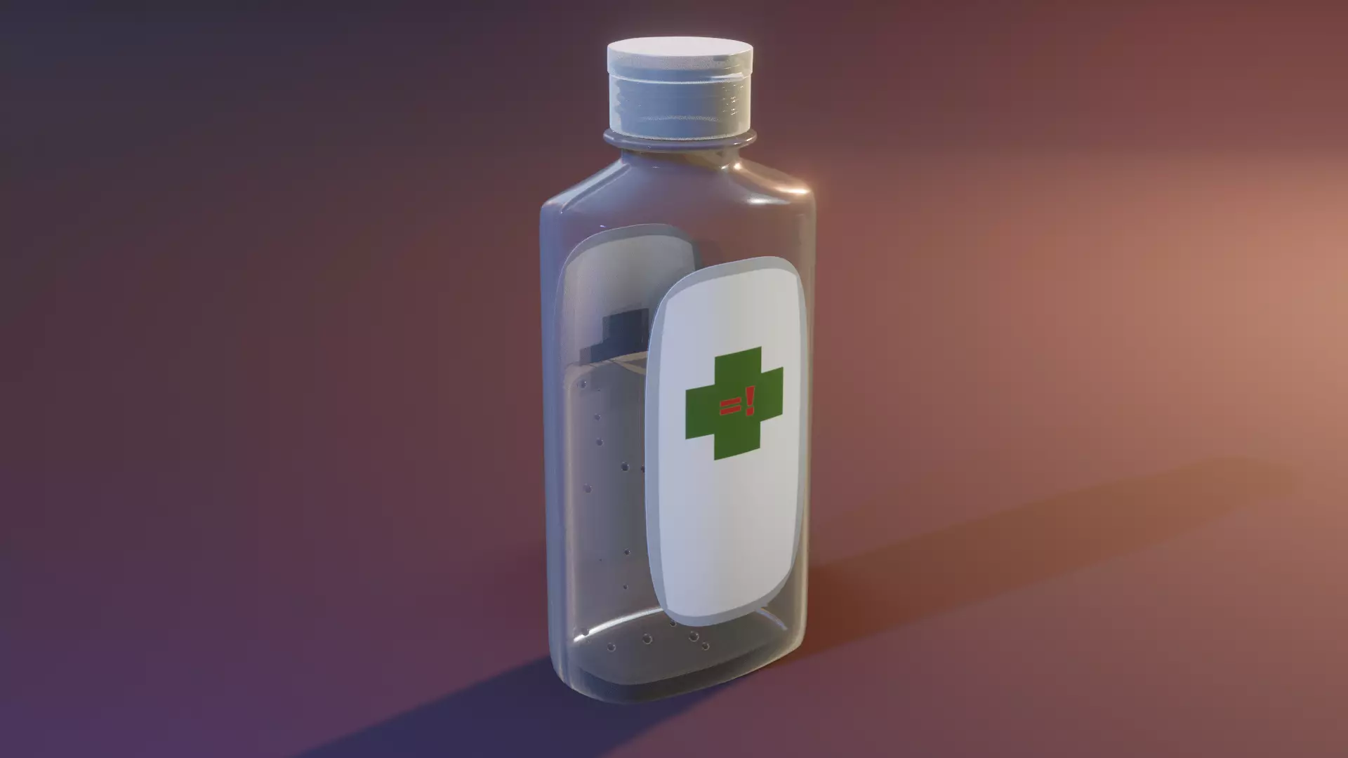 Little Hand Sanitizer Low-poly 3D model_0